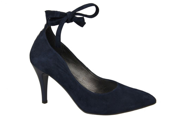 Damenschuhe Pumps, natürliches Wildleder, Marineblau 983 ElitaBut