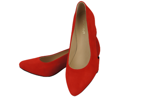 Damenschuhe Pumps Rot, natürliches Wildleder 143 von ElitaBut