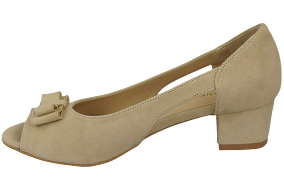 Damenschuhe Beige Sandalen, natürliches Wildleder 145 von ElitaBut