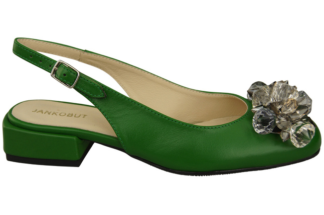 Damen Schuhe Grün Sandalen mit Kristallen Naturleder 215 ElitaBut