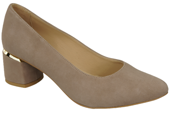Damenschuhe Cappuccino-Pumps Natürliches Wildleder 143 Von ElitaBut