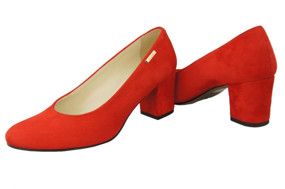 Damenschuhe Rote Pumps Naturleder Wildleder 125 ElitaBut