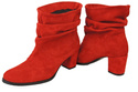 Damenschuhe Stiefeletten, Naturleder, Rot 986 ElitaBut