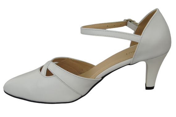 Damenschuhe Sandalen Weiß Naturleder 151 ElitaBut