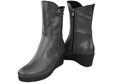 Damen-Keilstiefel, Naturleder, Graphit 178 ElitaBut