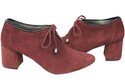 Damenschuhe, Burgunderschuhe, Naturveloursleder 183 ElitaBut