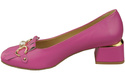 Damenschuhe Pumps mit Fransen verziert Fuchsia Naturleder 195 ElitaBut