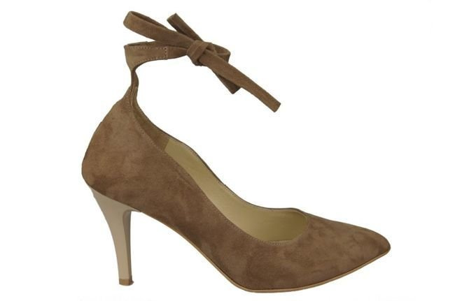 Damenschuhe Pumps, natürliches Wildleder, Cappuccino 983 ElitaBut