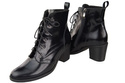 Winter-Schnürstiefel für Damen, Naturleder, Schwarz, Glänzend 188 von ElitaBut