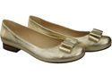 Damen Ballerinas Naturleder Gold 702 ElitaBut