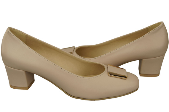 Damenschuhe Pumps Naturleder 187 Cappuccino Bright ElitaBut
