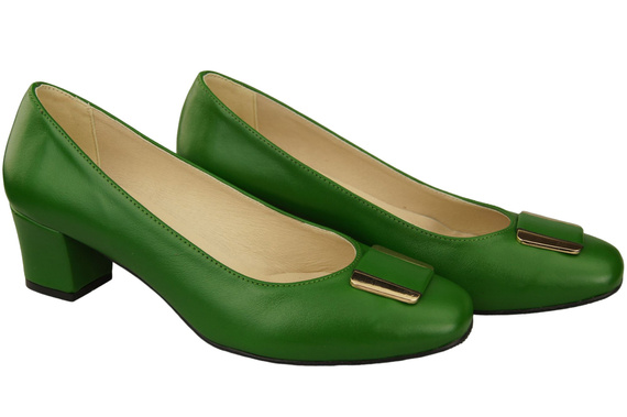 Damenschuhe Pumps Naturleder 187 Grün ElitaBut