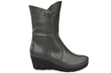 Damen-Keilstiefel, Naturleder, Graphit 178 ElitaBut