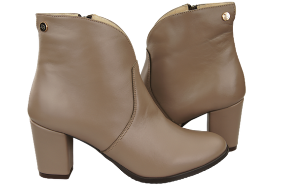 Damen-Winterstiefel, Naturleder, Cappuccino 152, von ElitaBut