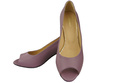 Damenschuhe PEEP TOE Pumps Lila Naturleder mit beschichtetem Absatz 192 ElitaBut