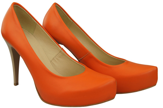 Damen Footwear Orange Stiletto Pumps Naturleder 205 ElitaBut