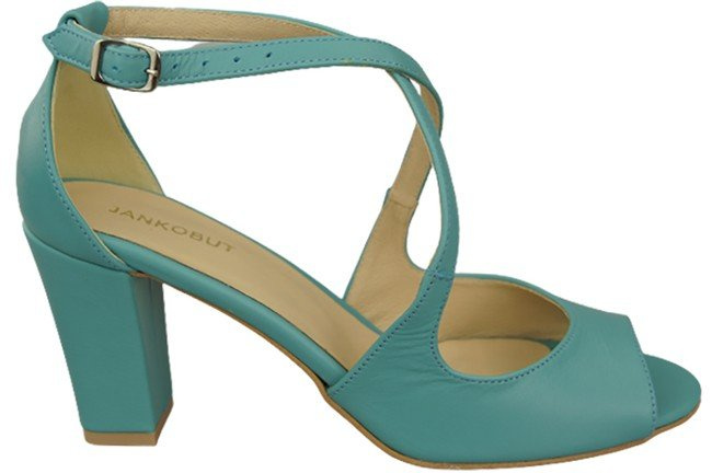 Damenschuhe Türkise Sandalen, Naturleder 186 ElitaBut