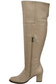 Schuhe Damenstiefel Overknee-Stiefel, Naturleder 190 Cappuccino Bright ElitaBut
