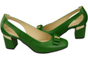 Schuhe Damen Grün Pumps aus Naturleder mit dekorativem Absatz 199 ElitaBut