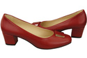 Damenschuhe Pumps Naturleder 187 Rot ElitaBut