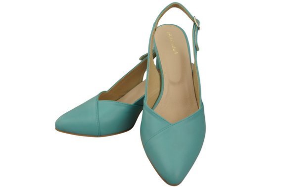 Damen Footwear Türkis Stiletto Sandalen Natural Leder 217 ElitaBut