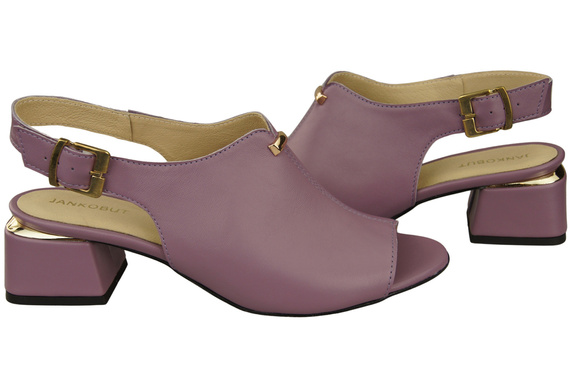 Damenschuhe Sandalen Lila Goldschnalle Naturleder 198 ElitaBut