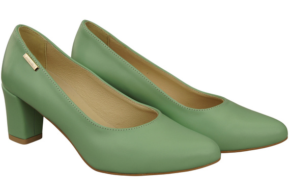 Klassische Glatt Damen Minze Naturleder Schuhe 213 ElitaBut