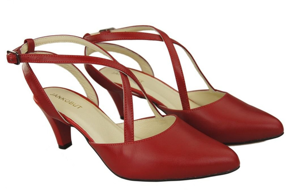 Damenschuhe Sandalen Rot Naturleder 129 ElitaBut