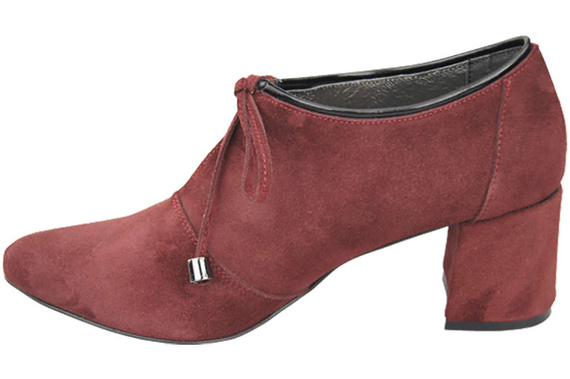 Damenschuhe, Burgunderschuhe, Naturveloursleder 183 ElitaBut