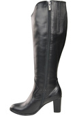 Stilvolle Damen Schwarz Stiletto Stiefel Naturleder 211 ElitaBut
