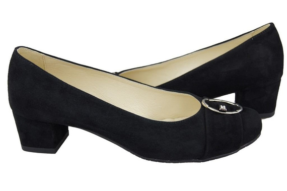 Damenschuhe Pumps Schwarz Naturleder Wildleder 135 ElitaBut