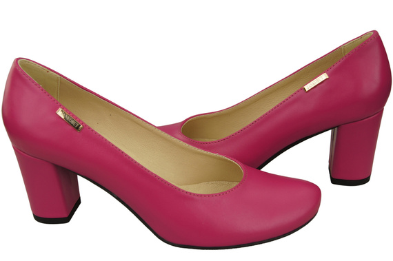 Klassische Damen Purpurfarbig Leder Mandel Nase Pumps 201 ElitaBut