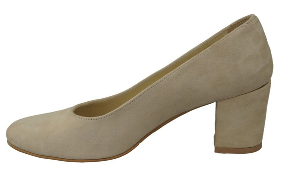 Damenschuhe Pumps Beige Naturleder Wildleder 125 ElitaBut