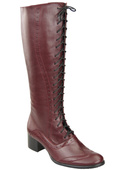 Damenschuhe Schnürstiefel, Naturleder, Burgund 595 ElitaBut