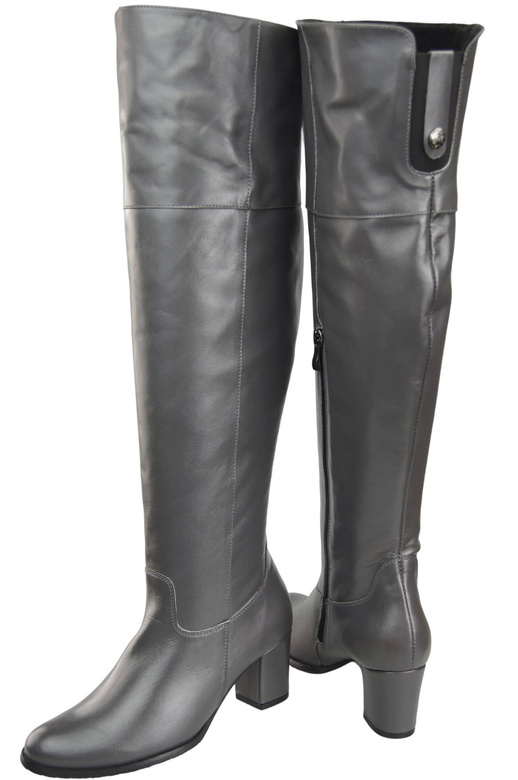 Footwear Kniehohe Overknee-Stiefel für Damen, Naturleder 190 Graphite ElitaBut