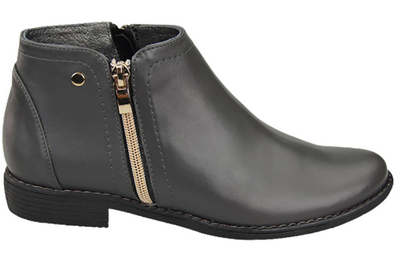 Frühlings-Damenschuhe Stiefeletten, Naturleder, Graphit 872 ElitaBut