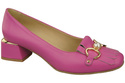 Damenschuhe Pumps mit Fransen verziert Fuchsia Naturleder 195 ElitaBut