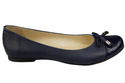 Damen-Ballerinas, Naturleder, Marineblau 895 ElitaBut