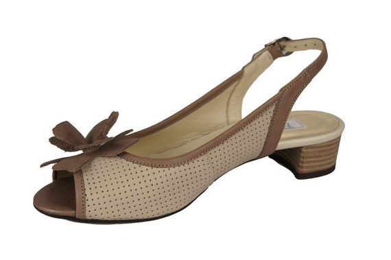 Damenschuhe Sandalen, Naturleder, Cappuccino Beige 778 ElitaBut