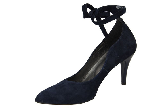 Damenschuhe Pumps, natürliches Wildleder, Marineblau 983 ElitaBut