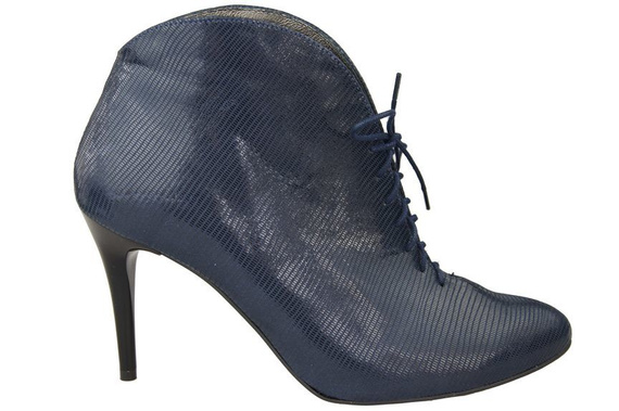 Damenstiefel Frühling/Herbst Naturleder Marineblau geprägt 955 ElitaBut