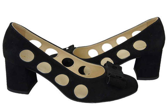 Damenschuhe Pumps Schwarz, natürliches Wildleder 182 ElitaBut