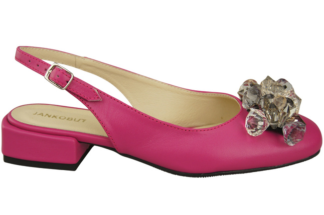 Damen Schuhe Purpurfarbig Sandalen mit Kristallen Naturleder 215 ElitaBut