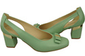 Schuhe Damen Mint Pumps aus Naturleder mit dekorativem Absatz 199 ElitaBut