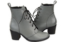 Winter-Schnürstiefel für Damen, Naturleder, Grau 188 von ElitaBut