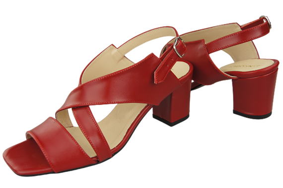 Damenschuhe Sandalen Rot Naturleder 149 ElitaBut