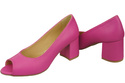 Damenschuhe PEEP TOE Fuchsia Pumps Naturleder mit beschichtetem Absatz 192 ElitaBut