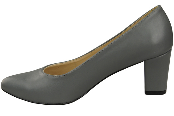 Klassische Glatt Damen Aschgrau Naturleder Schuhe 213 ElitaBut