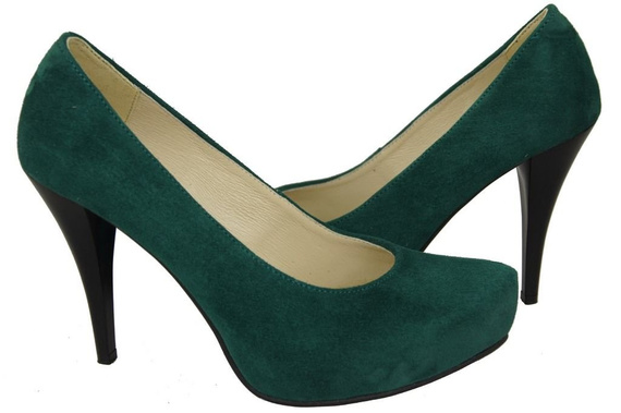 Damenschuhe Pumps Malachit Naturleder Wildleder 644 ElitaBut