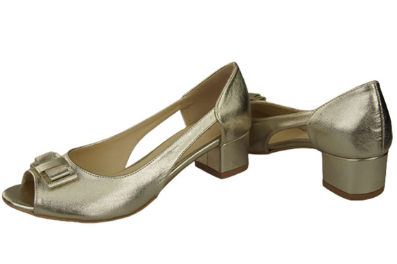 Damenschuhe Gold Sandalen Naturleder 145 ElitaBut